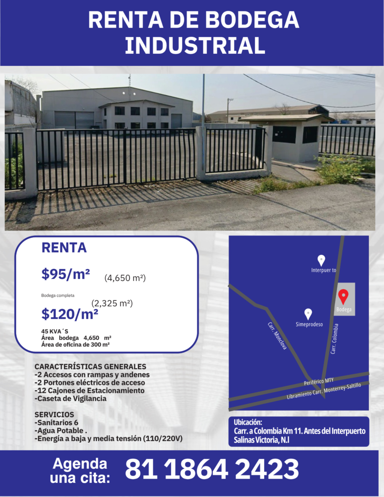 Renta en Bodega , Zona Industrial Salinas Victoria